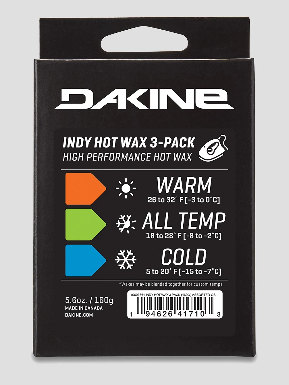 Dakine Indy Hot 3-Pack 160g Wachs 3 Dakine Indy Hot 3-Pack 160g Wachs